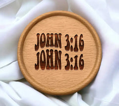 Retro Christian John SVG Design - Black Text on White Background SVG