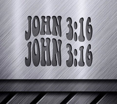 Retro Christian John SVG Design - Black Text on White Background SVG