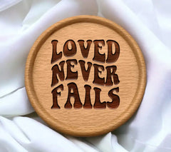 Retro Christian Loved Never Fails SVG Design SVG