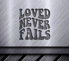 Retro Christian Loved Never Fails SVG Design SVG