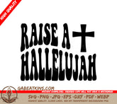 Retro Christian Raise A Hallelujah Cross Design SVG SVG