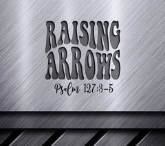 Retro Christian Raising Arrows SVG Design with Bible Verse - SVG
