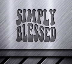 Retro Christian Simply Blessed SVG Design SVG