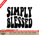 Retro Christian Simply Blessed SVG Design SVG