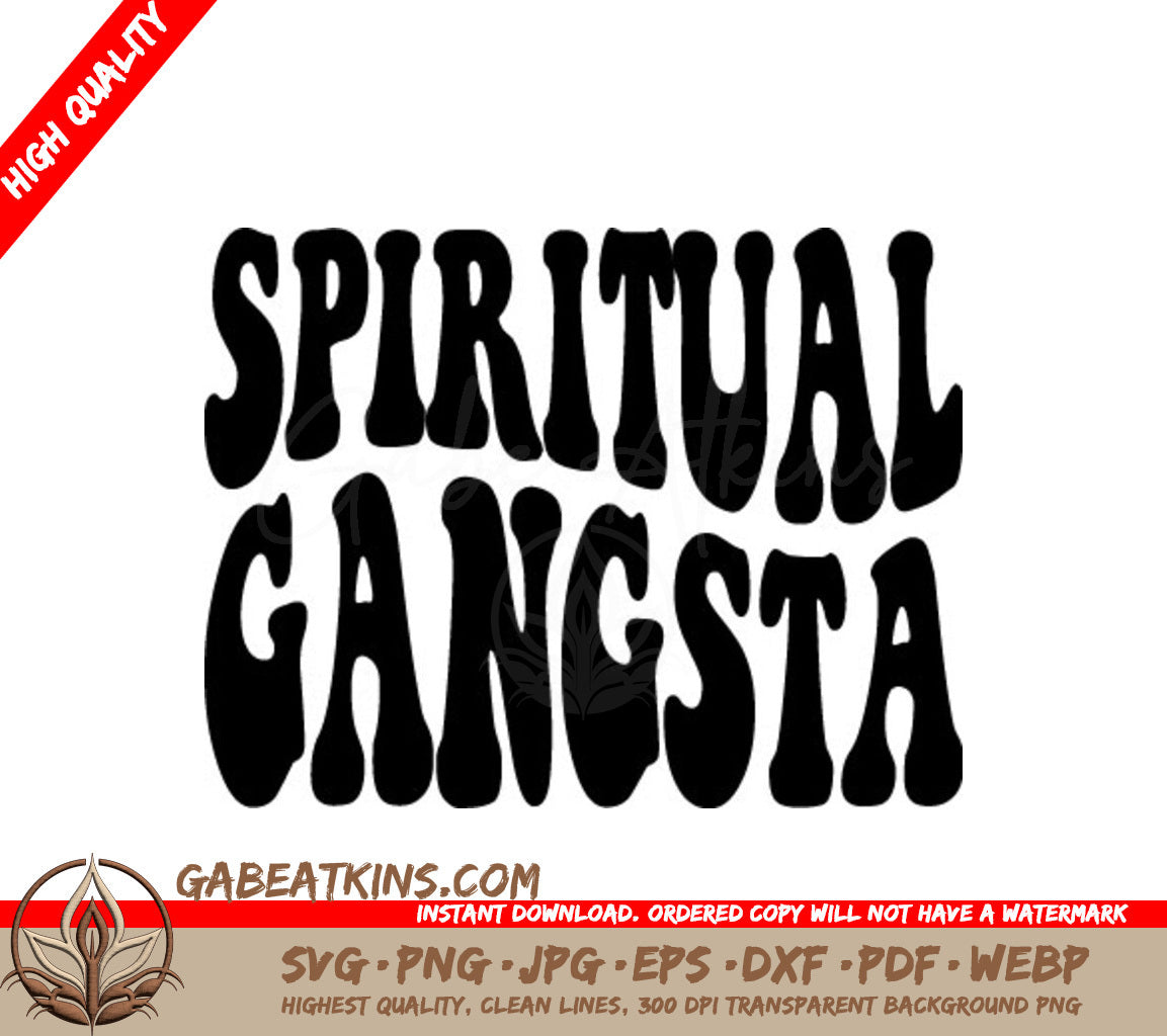 Retro Christian Spiritual Gangsta SVG Design - SVG