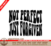 Not Perfect, Just Forgiven Retro Christian SVG SVG