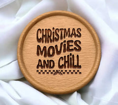 Retro Christmas Movies & Chill SVG - Sign SVG