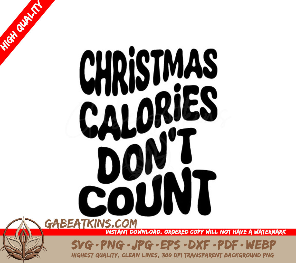 Retro Christmas Calories Dont Count SVG SVG