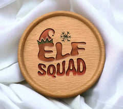 Retro Christmas Elf Squad SVG with Hat & Snowflake SVG