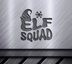 Retro Christmas Elf Squad SVG with Hat & Snowflake SVG