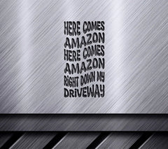 Retro Christmas Here Comes Amazon SVG Design SVG