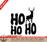 Retro Christmas Reindeer Ho Ho Ho SVG Cut File SVG