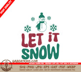 Retro Christmas Snowman SVG - Let It Snow SVG