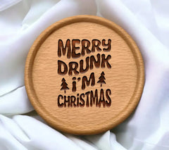 Retro Merry Drunk Im Christmas SVG - Design SVG