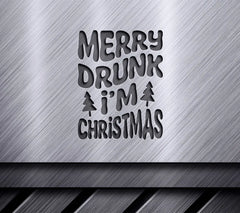 Retro Merry Drunk Im Christmas SVG - Design SVG