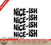 Retro Christmas Nice-ish SVG Cut File -  Letters SVG