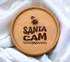 Retro Christmas Santa Cam Design SVG - with Santa Hat SVG