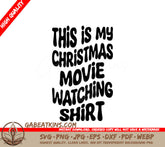 Retro Christmas Movie Watching SVG Design SVG
