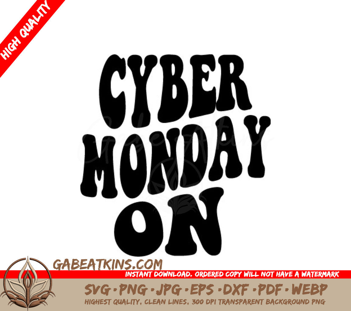 Retro Cyber Monday Design SVG SVG
