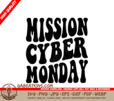 Retro Cyber Monday Mission Design SVG - SVG