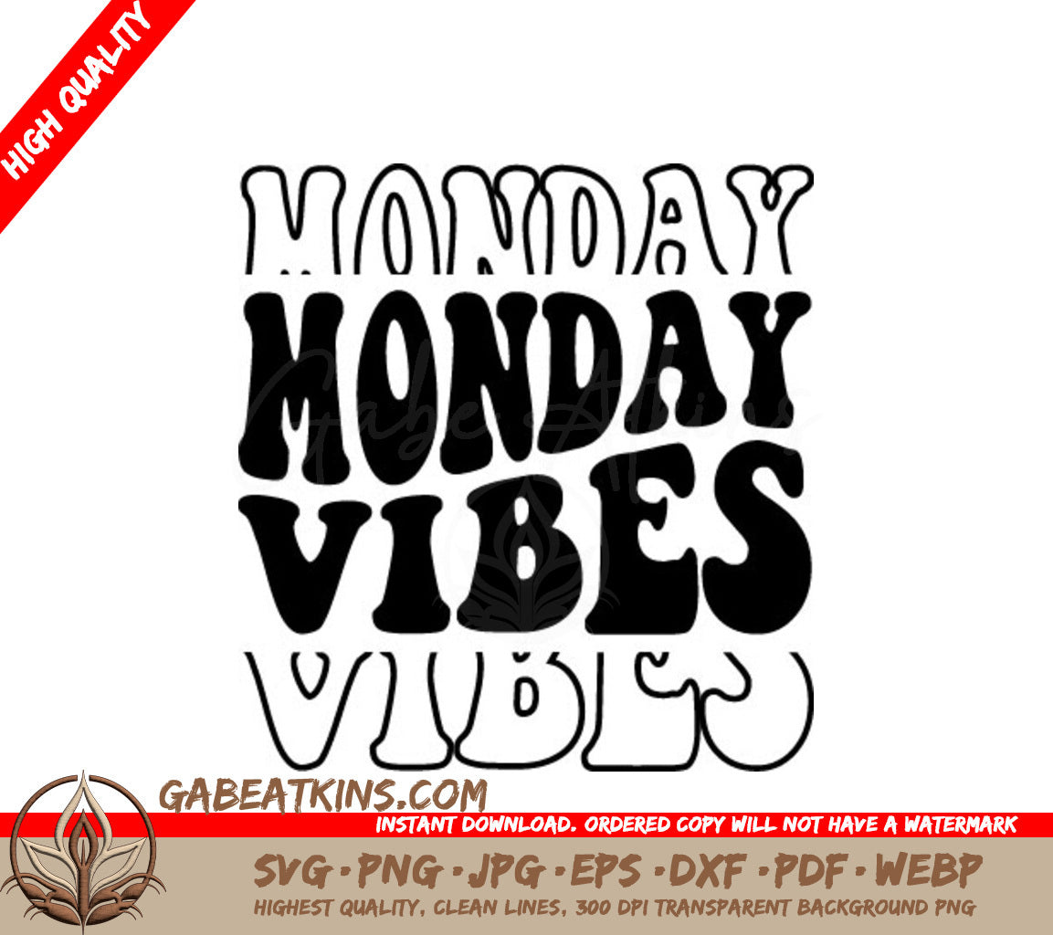Retro Cyber Monday Vibes SVG - Sign SVG