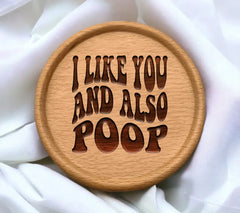 Retro Dog I Like You And Also Poop  SVG SVG