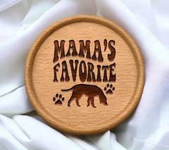 Retro Dog Mamas Favorite SVG - Silhouette with Paw Prints SVG