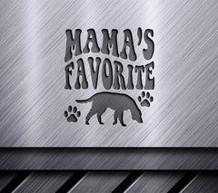 Retro Dog Mamas Favorite SVG - Silhouette with Paw Prints SVG