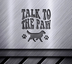 Retro Dog Talk To The Paw SVG Silhouette SVG