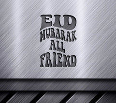 Eid Mubarak All Friends - Retro SVG SVG