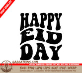 Retro Happy Eid Al-Adha SVG Cut File SVG