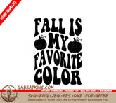Retro Fall Pumpkin SVG - Fall Is My Favorite Color Sign SVG