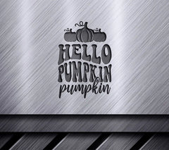 Retro Fall Hello Pumpkin Silhouette SVG SVG
