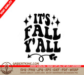 Retro Its Fall Yall Silhouette SVG SVG