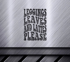 Retro Fall Leggings Leaves & Lattes Please SVG SVG