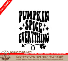 Pumpkin Spice Everything Retro SVG - Sign SVG