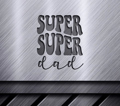 Retro Super Dad SVG Design - Super Super Dad Design SVG