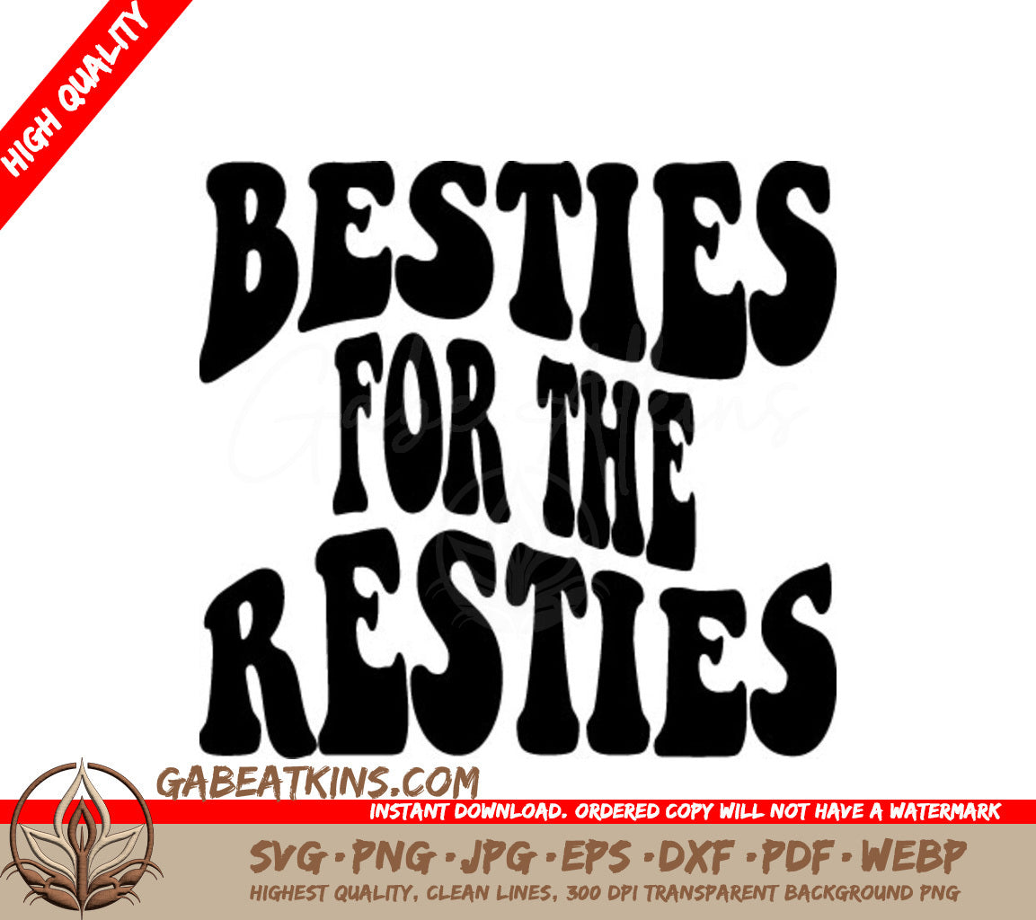Besties For The Resties Retro SVG Design SVG