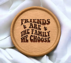 Friends Are The Family We Choose Retro SVG Poster SVG
