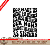 God Made Us Best Friends SVG - Retro Friendship Design SVG