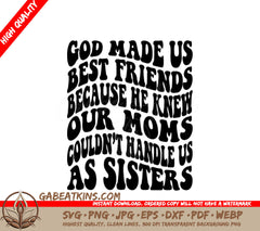 God Made Us Best Friends SVG - Retro Friendship Design SVG