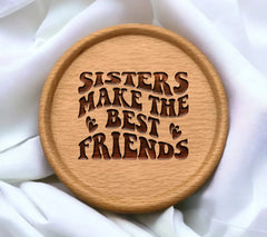 Sisters Make The Best Friends SVG - Retro Sign SVG