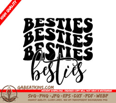 Retro Besties SVG Cut File - SVG