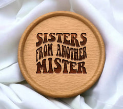 Sisters From Another Mister SVG Design - Retro Friendship Design SVG