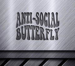 Retro Anti-Social Butterfly SVG SVG