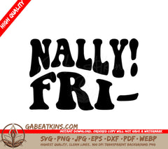 Retro Funny Nally Fril Design SVG - SVG