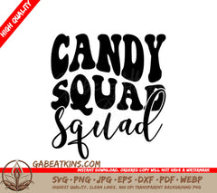 Retro Halloween Candy Squad SVG Design - SVG