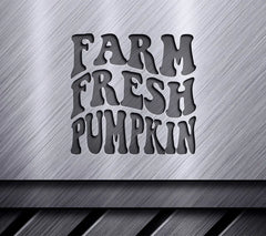 Farm Fresh Pumpkin SVG - Retro Halloween Sign SVG