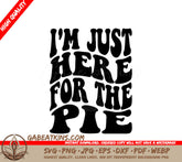 Retro Halloween Im Just Here For The Pie SVG Cut File SVG
