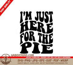 Retro Halloween Im Just Here For The Pie SVG Cut File SVG